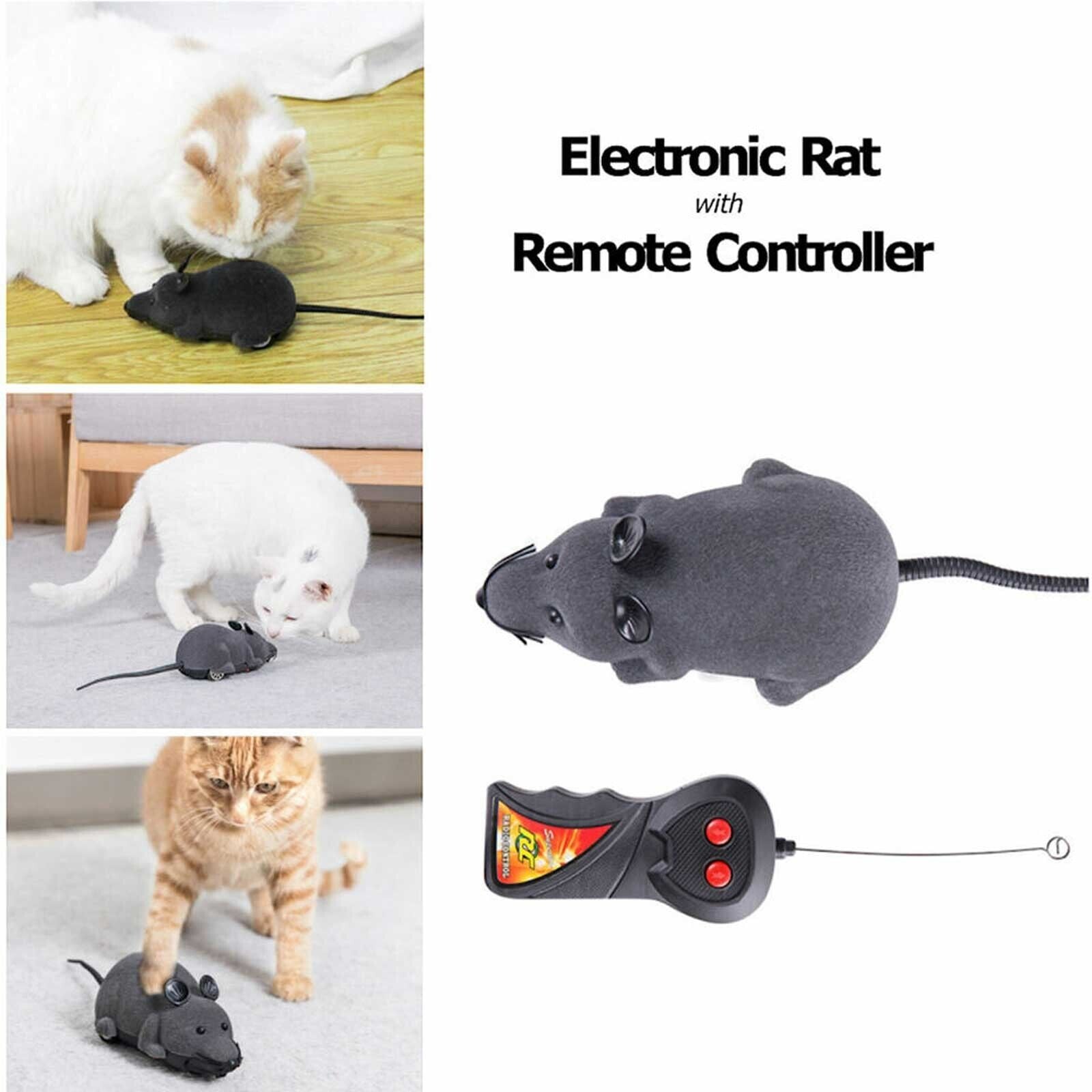 Remote Control RC Rat Mouse MICE Wireless for Cat Dog Pet Toy Novelty Gift