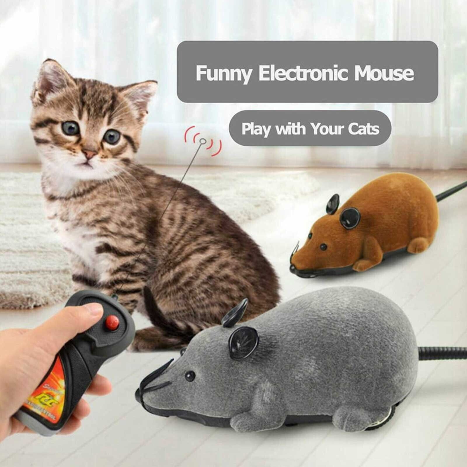 Remote Control RC Rat Mouse MICE Wireless for Cat Dog Pet Toy Novelty Gift